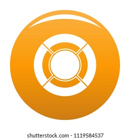 Circle graph icon. Simple illustration of circle graph vector icon for any any design orange