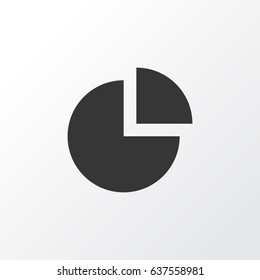 Circle Graph Icon Symbol. Premium Quality Isolated Pie Bar Element In Trendy Style.