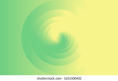 Circle graphic, abstract gradation on a mint green and yellowish soft background with copy space. card. Poster. elements design for presentation background.