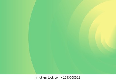 Circle graphic, abstract gradation on a mint green and yellowish soft background with copy space. card. Poster. elements design for presentation background.