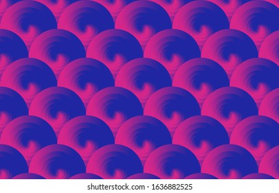 Circle graphic, abstract gradation on a classic blue and Fluorescent pink  background with copy space. card. Poster. elements design for presentation background.