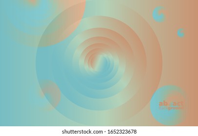 Gráfico circular, degradado abstracto sobre fondo azul cielo y naranja con espacio de copia. tarjeta. Afiche. diseño de elementos para la presentación. Composición dinámica de formas. Concepto mínimo. 
