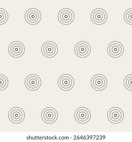 Circle Graphic Seamless Pattern background. Minimalist Geometric Round Outline Shape Silhouette Wrapping Paper. Wallpaper Art. Textile fabric Soft Minimalist Graphic Print Decoration.