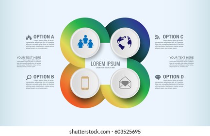 Circle graphic vector elements for infographic. Template chart diagram, graph, presentation, workflow for business. Abstract design background illustrator.