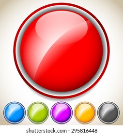 Circle graphics with blank space. Set of 6 colors. Green, blue, purple, red, orange and gray - black circles with empty space. Editable vector.