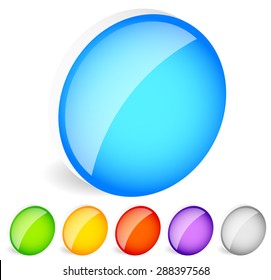 Circle graphics. Circles buttons, badges with blank space.