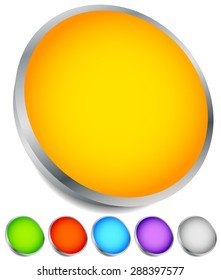 Circle graphics. Circles buttons, badges with blank space.