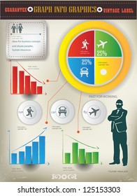 Circle graph,info graphics,business concept,vector