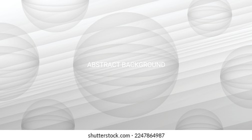 Circle Gray Line Pattern Background. Vintage Retro. Geometric Banner Wallpaper. Technology. Vector