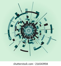 circle green abstract background 