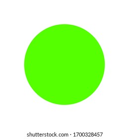 circle green bright simple shape isolated on white, glow green circle for banner background, circle fluorescent green color shiny for icon button, reflective green color, vector