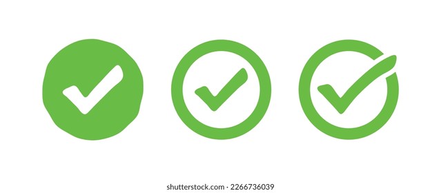 Circle Green Markierungssymbol Symbol Set Vektordesign einzeln