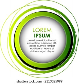 Circle green gradient abstract banner template illustration