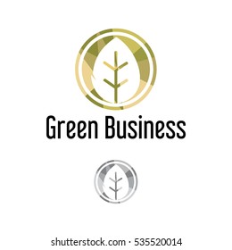 Circle Green leaf Business Logo Template