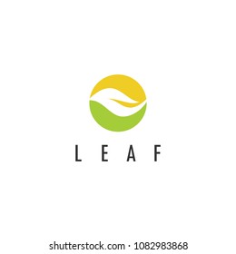  circle green leaf logo