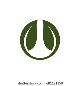 Circle Green Leaves Logo Template Illustration Design. Vector EPS 10.