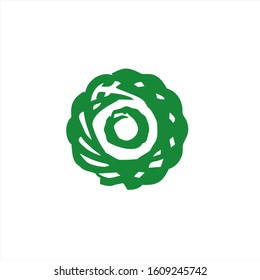 circle green simple logo abstrac