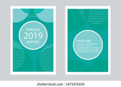 Circle Green Vector annual report Leaflet Brochure Flyer template design