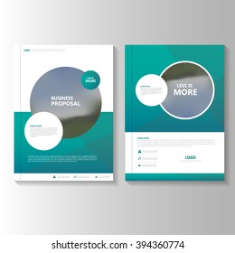 Circle Green Vector annual report Leaflet Brochure Flyer template design, book cover layout design, Abstract green presentation templates