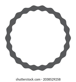 Circle grey frame on white background. Circle grey Contour