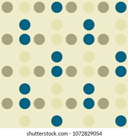 Circle grid geometric seamless pattern. Simple geometry series.