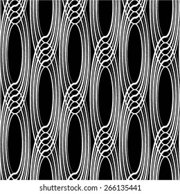 Circle in the grid pattern, seamless vector background.