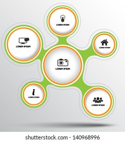 Circle group relationship / can use for business concept / brochure object