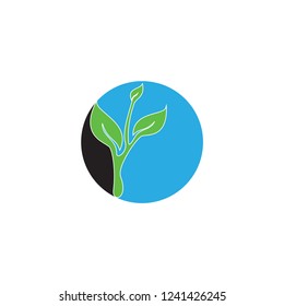 Circle with grow seed logo