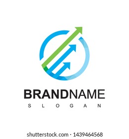 Circle Growing Business Chart Logo