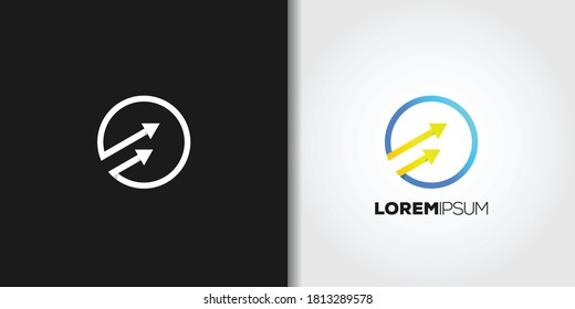circle growth data logo template set vector