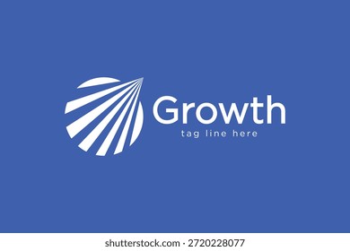 circle growth logo vector design template