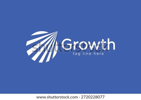 circle growth logo vector design template