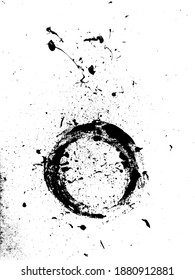 Circle Grunge Distressed Paint Background Overlay Texture