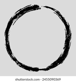 circle grunge frame or text box. negative space. suitable for text, logo etc.