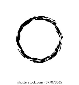 Circle grunge ink spot vector background