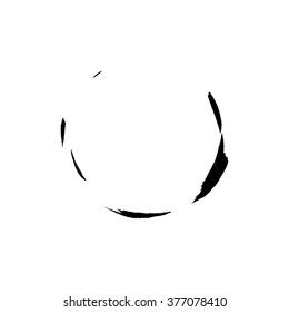 Circle grunge ink spot vector background