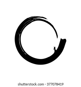 Circle grunge ink spot vector background