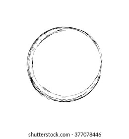 Circle grunge ink spot vector background