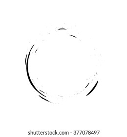 Circle grunge ink spot vector background