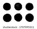 Circle grunge sketch. Black vector brush scribble. Hand drawn round pen, pencil effect. Circular sphere. Graffiti paint doodle stroke. Background art shape. Bubble logo, ink scratch, Charcoal ball.