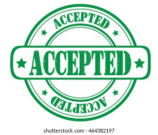 circle grunge stamp "accepted"