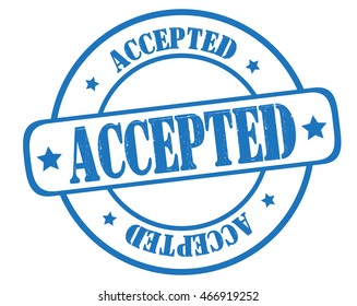 circle grunge stamp "accepted"