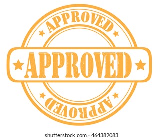 circle grunge stamp "approved"