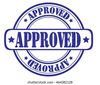 circle grunge stamp "approved"