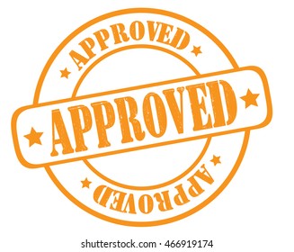 circle grunge stamp "approved"