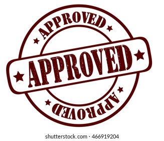 circle grunge stamp "approved"