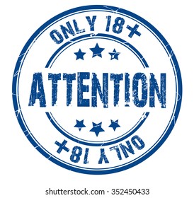 circle grunge stamp "attention"