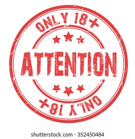 circle grunge stamp "attention"