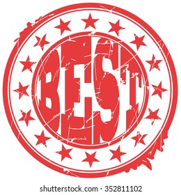 circle grunge stamp "best"