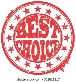 circle grunge stamp "best choice"